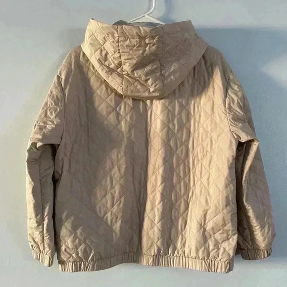 Ilse Jacobsen Packable Quilted Hooded Bomber Jacket Cream Size US 6 Minimalist - Picture 9 of 16